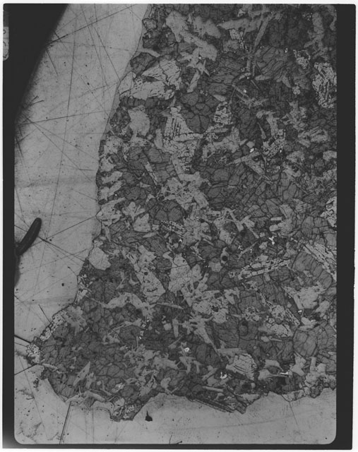 Black and white Thin Section photograph of Apollo 11 Sample(s) 10044,50.