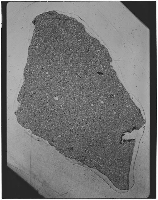 Black and white Thin Section photograph of Apollo 11 Sample(s) 10049.