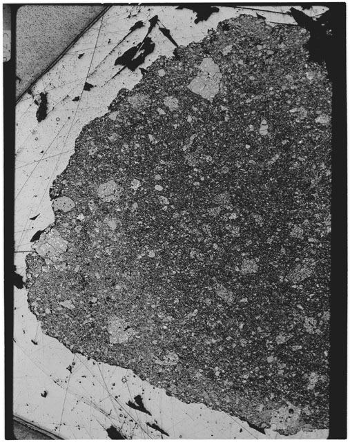 Black and white Thin Section photograph of Apollo 11 Sample(s) 10046.