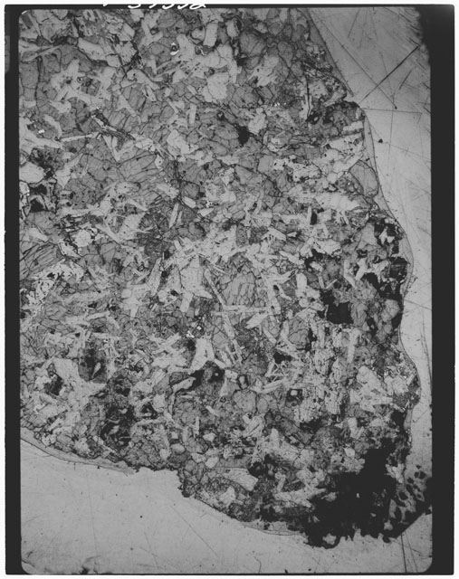 Black and white Thin Section photograph of Apollo 11 Sample(s) 10044,49.