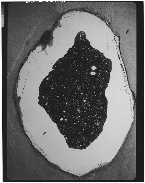Black and white Thin Section photograph of Apollo 11 Sample(s) 10049.