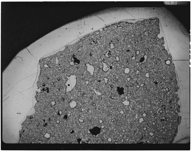 Black and white Thin Section photograph of Apollo 11 Sample(s) 10057.