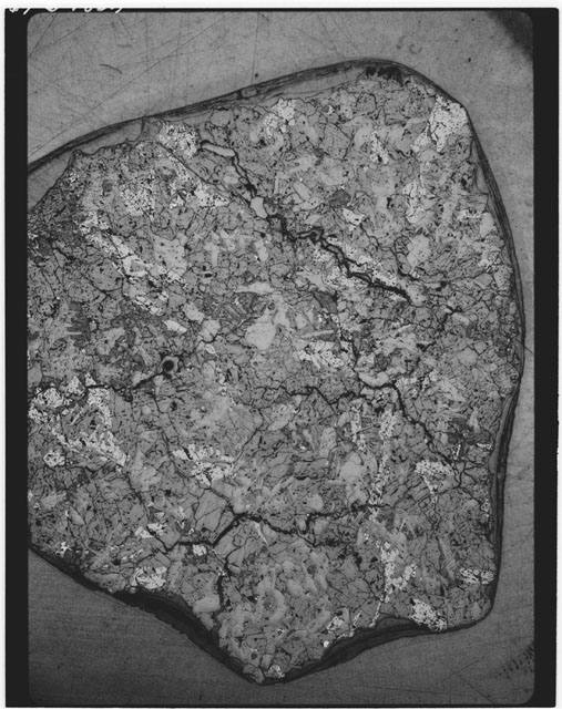 Black and white Thin Section photograph of Apollo 11 Sample(s) 10044.