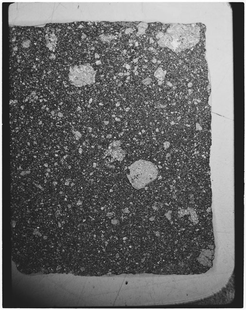 Black and white Thin Section photograph of Apollo 11 Sample(s) 10046.