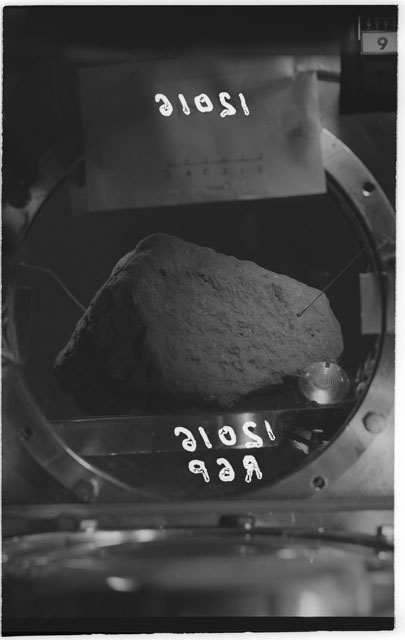 Black and white Processing photograph of Apollo 12 Sample(s) 12016,0.