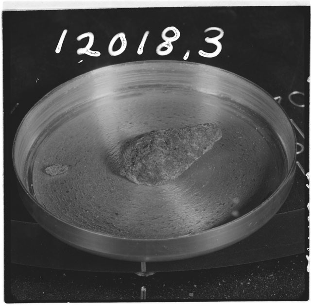 Black and white Processing photograph of Apollo 12 Sample(s) 12018,3.