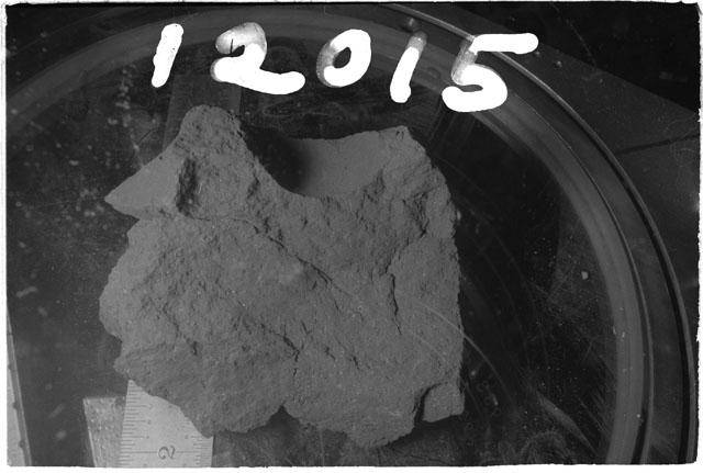 Black and white photograph of Apollo 12 Sample(S) 12015; Processing photograph displaying reconstruction .