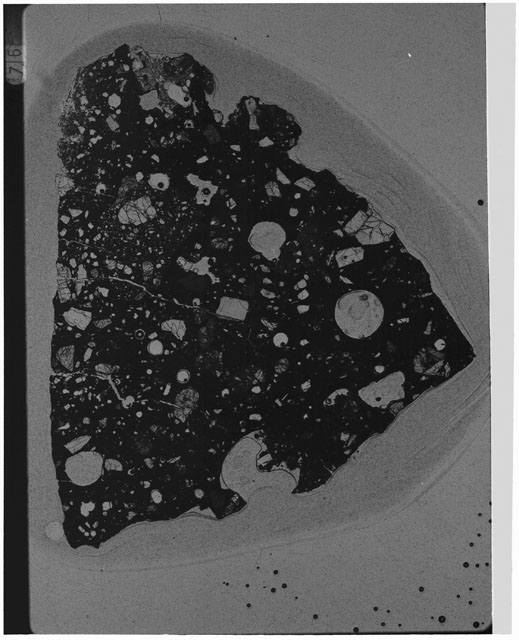 Black and white Thin Section photograph of Apollo 12 Sample(s) 12057,22.
