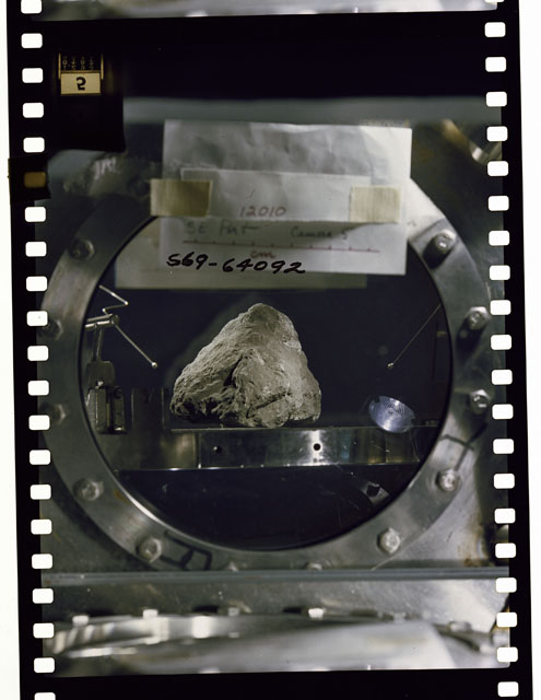 Color stereo photograph of Apollo 12 Sample 12010 using Camera V.