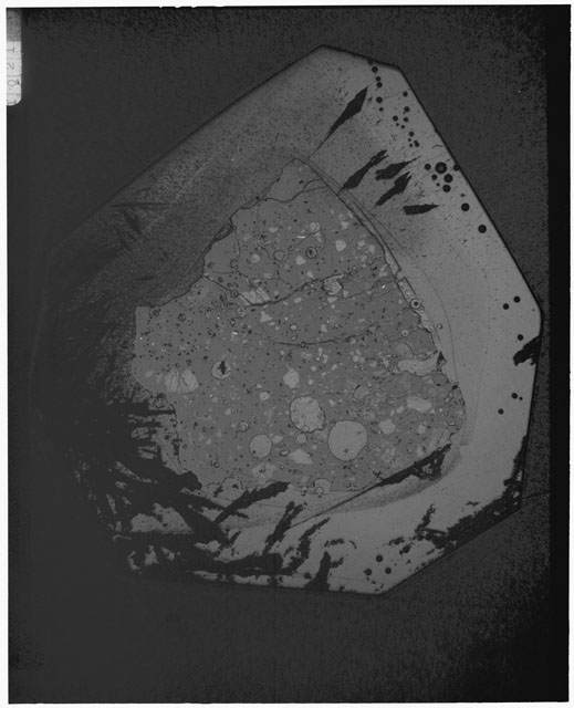 Black and white Thin Section photograph of Apollo 12 Sample(s) 12057,29.