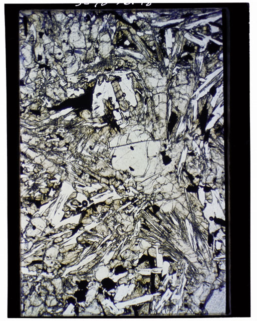 Color Thin Section photograph of Apollo 12 Sample(s) 12002,8 using plane-polarized light.