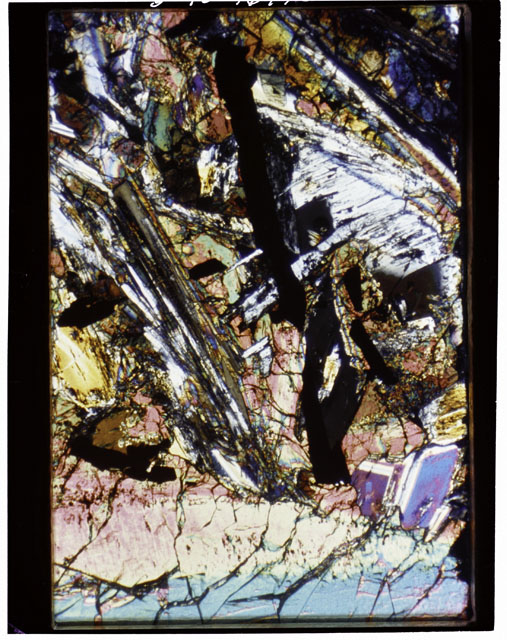 Thin section photograph of Apollo 12 sample 12021,0.