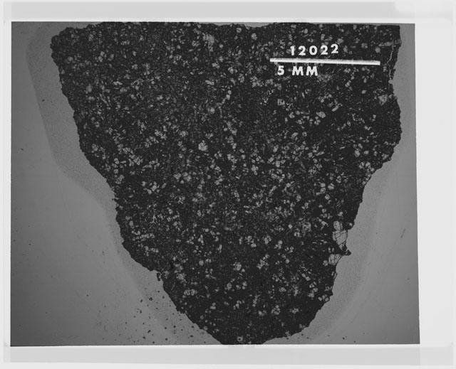 Black and white mosiac Thin Section photograph of Apollo 12 Sample(s) 12022,9.