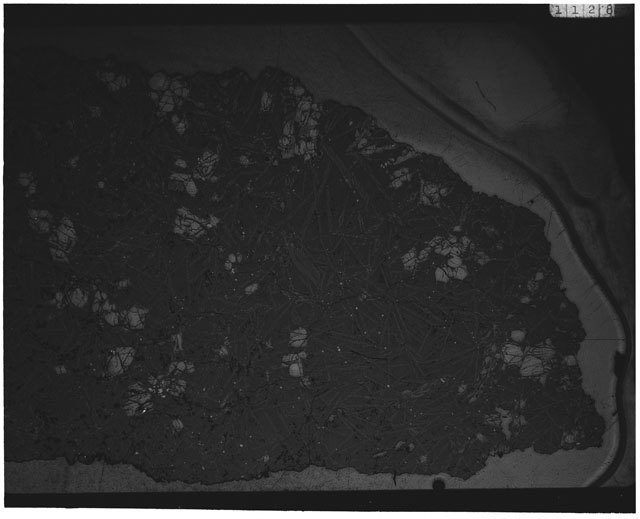Black and white Thin Section photograph of Apollo 12 Sample(s) 12009,7.