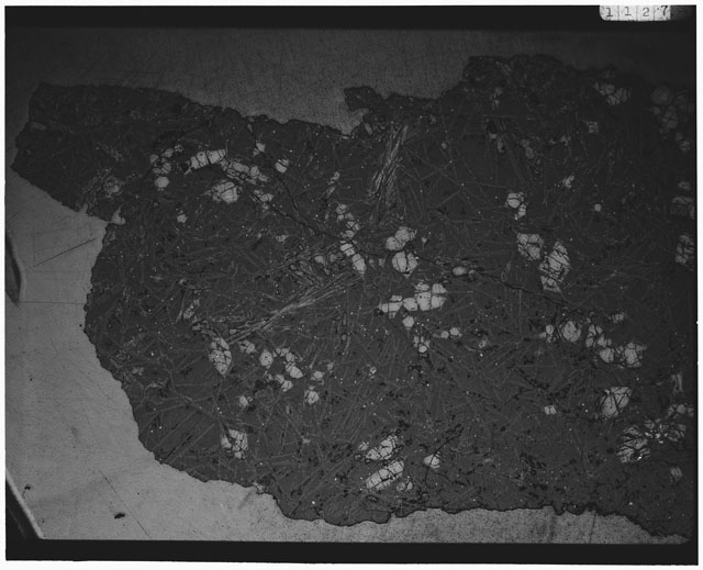 Black and white Thin Section photograph of Apollo 12 Sample(s) 12009,7.