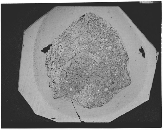 Black and white Thin Section photograph of Apollo 12 Sample(s) 12010,6.