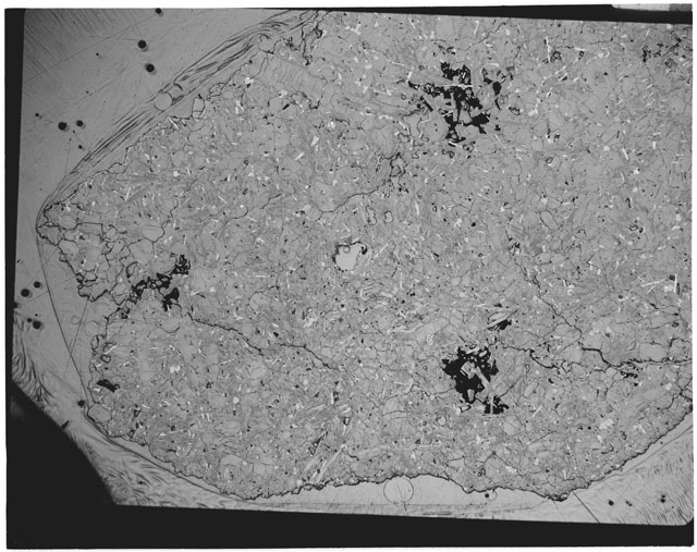 Black and white Thin Section photograph of Apollo 12 Sample(s) 12002,4.