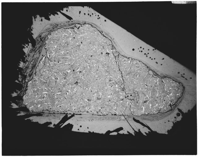 Black and white Thin Section photograph of Apollo 12 Sample(s) 12063,21.