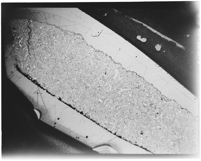 Black and white Thin Section photograph of Apollo 12 Sample(s) 12063,19 using transmitted light.