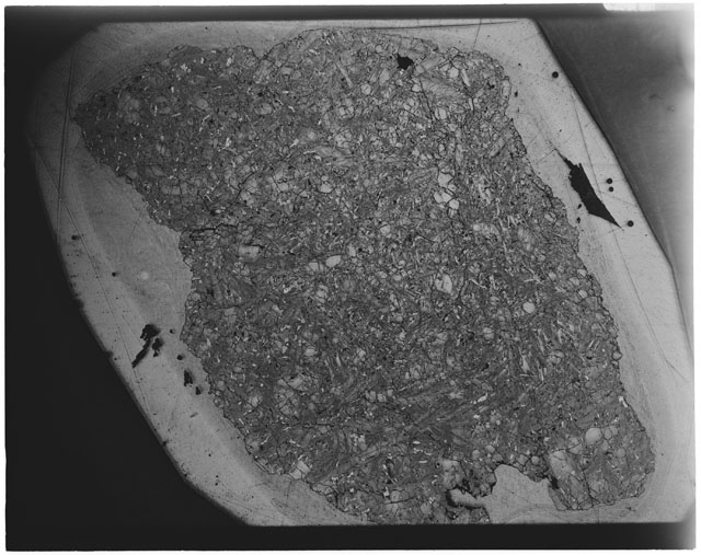 Black and white Thin Section photograph of Apollo 12 Sample(s) 12002,9.