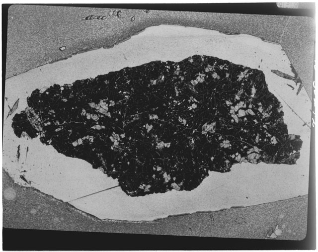 Black and white Thin Section photograph of Apollo 12 Sample(s) 12009,8.