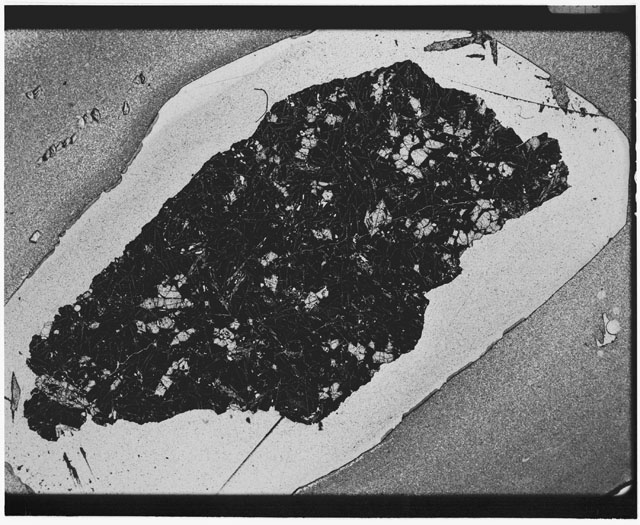 Black and white Thin Section photograph of Apollo 12 Sample(s) 12009,8.