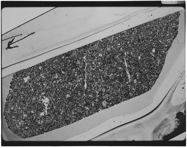 Black and white Thin Section photograph of Apollo 12 Sample(s) 12002,156.
