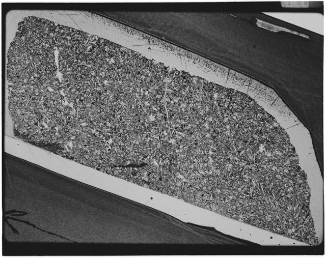 Black and white Thin Section photograph of Apollo 12 Sample(s) 12002,158.