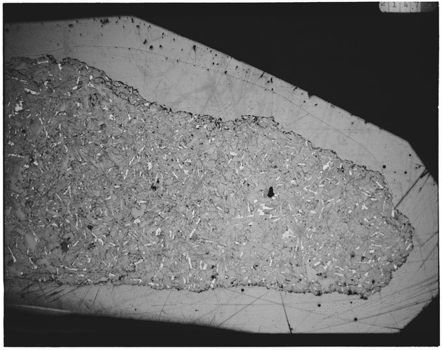Black and white mosaic Thin Section photograph of Apollo 12 Sample(s) 12063,18 using transmitted light.