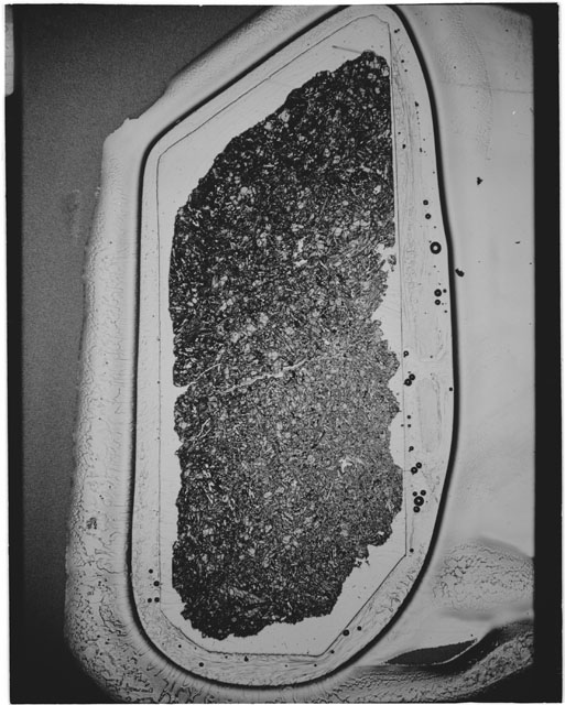 Black and white Thin Section photograph of Apollo 12 Sample(s) 12002,166.