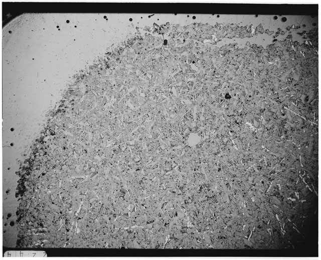 Black and white Thin Section photograph of Apollo 12 Sample(s) 12051,53.
