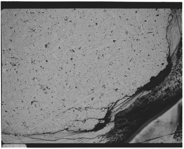 Black and white mosaic Thin Section photograph of Apollo 12 Sample(s) 12065,94 using reflective light.