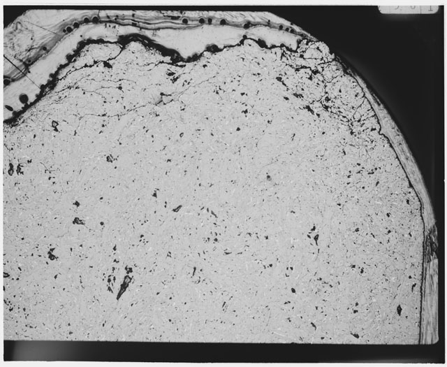 Black and white mosaic Thin Section photograph of Apollo 12 Sample(s) 12065,96 using reflective light.