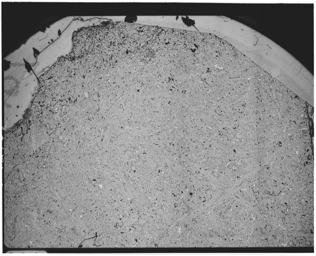 Black and white mosaic Thin Section photograph of Apollo 12 Sample(s) 12065,107 using reflective light.