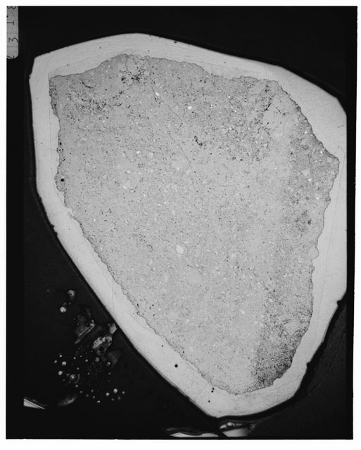 Black and white Thin Section photograph of Apollo 12 Sample(s) 12034,32.