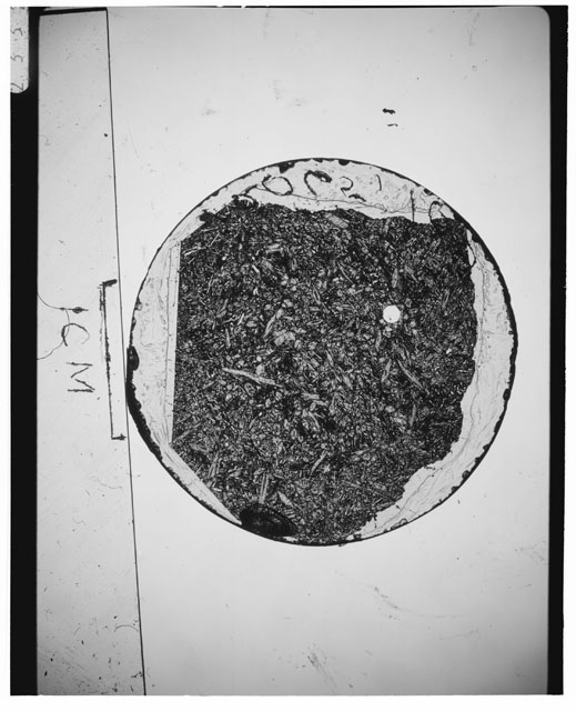 Black and white Thin Section photograph of Apollo 12 Sample(s) 12065,108.