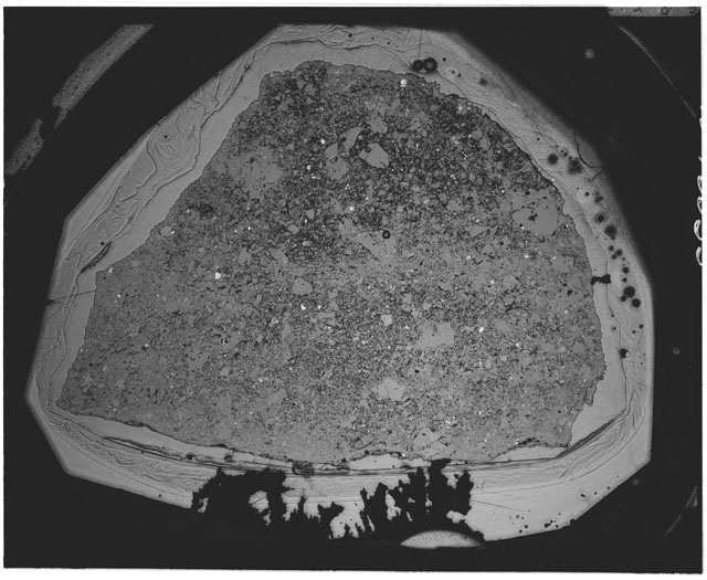 Black and white Thin Section photograph of Apollo 12 Sample(s) 12034,37.