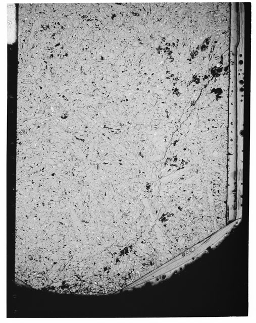 Black and white mosaic Thin Section photograph of Apollo 12 Sample(s) 12065,106 using transmitted light.