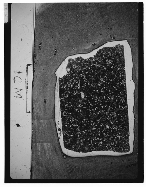 Black and white Thin Section photograph of Apollo 12 Sample(s) 12022,111.