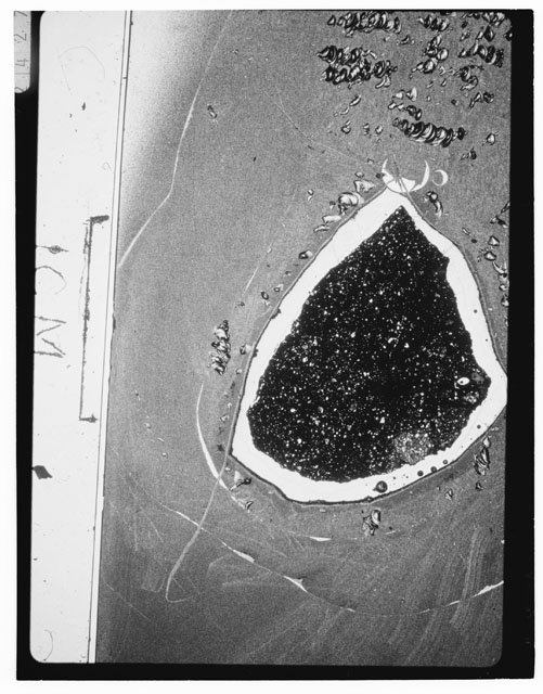 Black and white Thin Section photograph of Apollo 12 Sample(s) 12034,34.