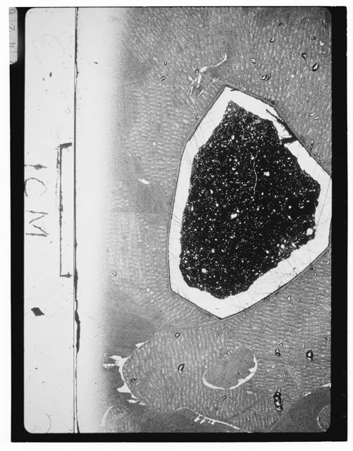 Black and white Thin Section photograph of Apollo 12 Sample(s) 12034,33.