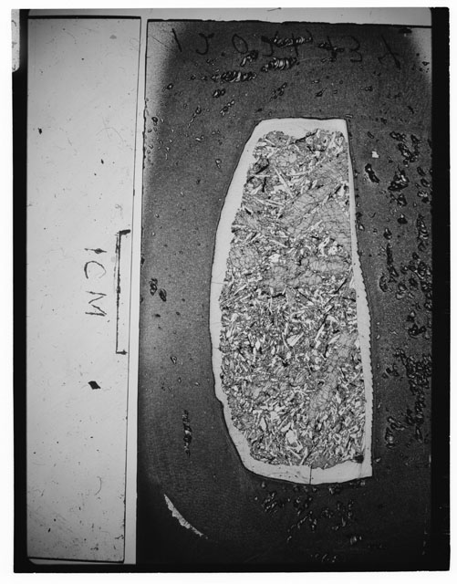Black and white Thin Section photograph of Apollo 12 Sample(s) 12021,134.
