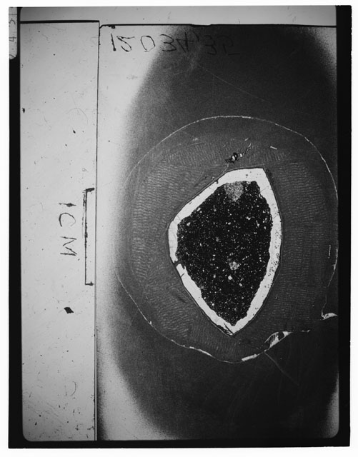 Black and white Thin Section photograph of Apollo 12 Sample(s) 12034,35.