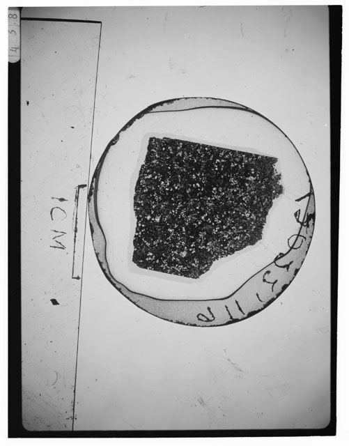 Black and white Thin Section photograph of Apollo 12 Sample(s) 12022,116.