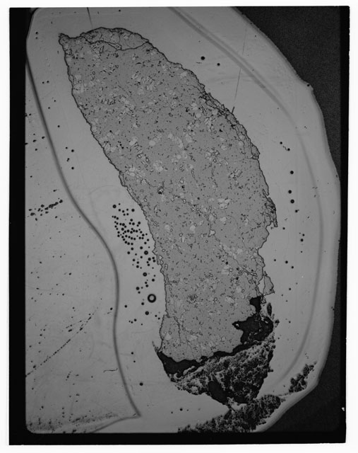 Black and white Thin Section photograph of Apollo 12 Sample(s) 12008,15.
