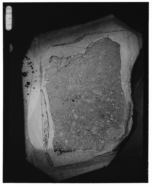 Thin section photograph of Apollo 12 sample 12075,0.