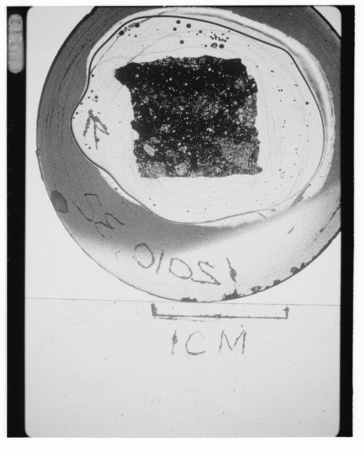 Black and white Thin Section photograph of Apollo 12 Sample(s) 12010,32.