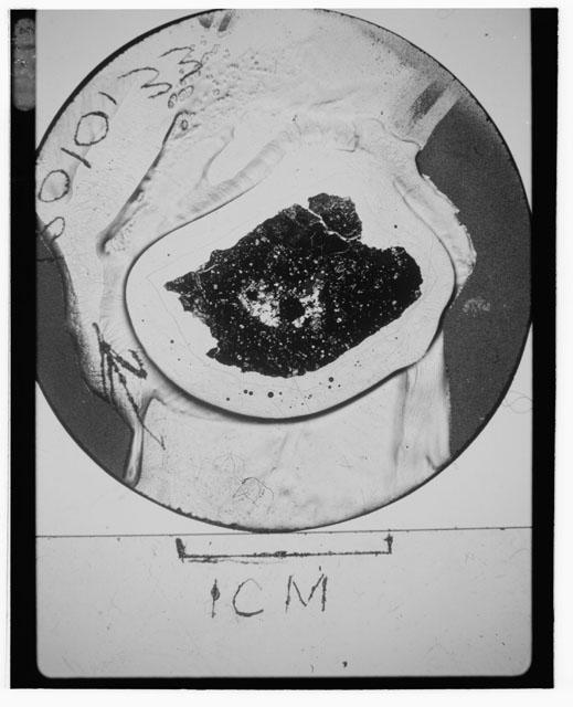 Black and white Thin Section photograph of Apollo 12 Sample(s) 12010,33.