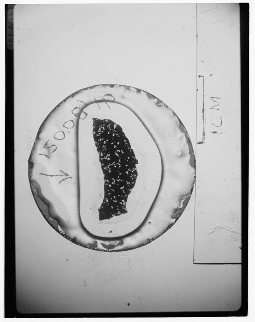 Black and white Thin Section photograph of Apollo 12 Sample(s) 12008,16.