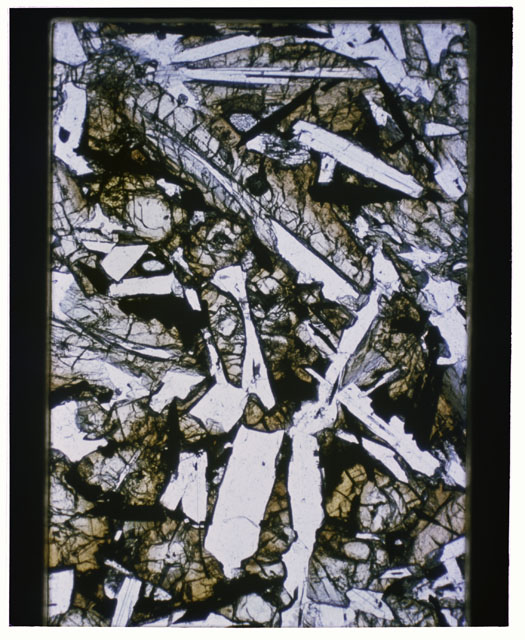 Color Thin Section photograph of Apollo 12 Sample(s) 12006,9 using transmitted light.